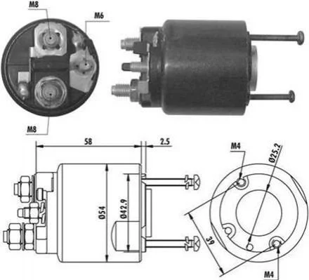 <strong>Втягуюче реле MAGNETI MARELLI 940113050064 (фото 1)</strong>