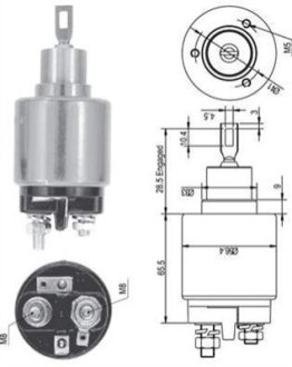 Реле втягивающее FIAT,ALFA ROMEO,VOLVO [] MAGNETI MARELLI 940113050127 фото товару