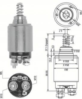 Втягивающее реле стартера OPEL KHD CASE STEYR [] MAGNETI MARELLI 940113050252 фото товару