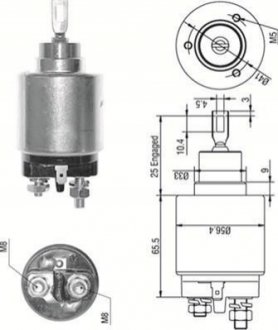 Втягивающее реле стартера RENAULT 1,1-2,0 VOLVO 1,6/1,7 MAGNETI MARELLI 940113050273