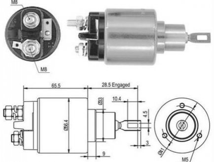 Втягивающее реле стартера VW OPEL SEAT SKODA [] MAGNETI MARELLI 940113050435 фото товару