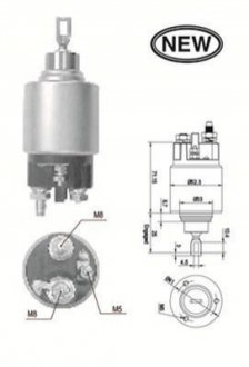 Втягивающее реле стартера CITROEN Jumper 2,0 9-, Berlingo 1,8 97- MAGNETI MARELLI 940113050554 фото товара