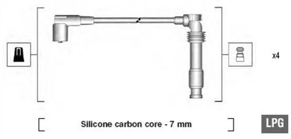<strong>Комплект ізольованих проводів для свічок запалення MAGNETI MARELLI 941125310683 (фото 1)</strong>
