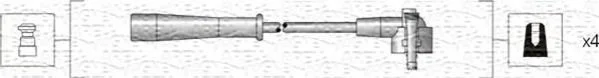 <strong>Комплект высоковольтных проводов FORD ESCORT V,FIESTA III,ORION II,III [] MAGNETI MARELLI 941318111038 (фото 1)</strong>