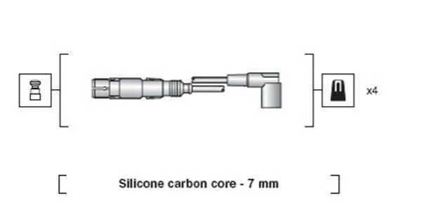 <strong>Комплект ізольованих проводів для свічок запалення MAGNETI MARELLI 941318111163 (фото 1)</strong>