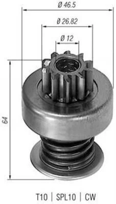 <strong>Бендикс (z=10) FORD Escort, Fiesta, Orion [940113020055] MAGNETI MARELLI AMB0055 (фото 1)</strong>