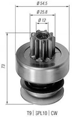<strong>Бендикс (z=9) DB OM615 75-80 MAGNETI MARELLI AMB0085 (фото 1)</strong>