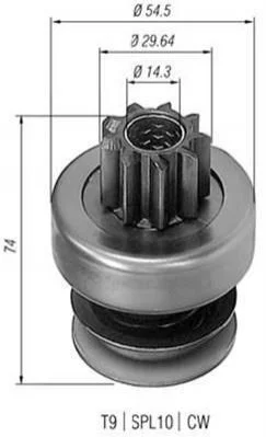 <strong>Бендикс OPEL Record 1,8-2,0 86-/2,0-2,3D MAGNETI MARELLI AMB0086 (фото 1)</strong>