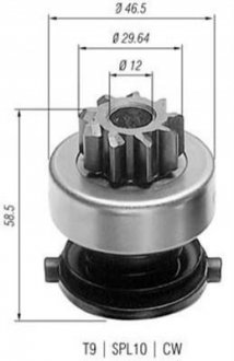 Бендикс (z=9) BMW E30/34 LAND ROVER [940113020136] MAGNETI MARELLI AMB0136 фото товару