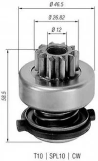 Бендикс (z=10) FORD Sierra 1,6/1,8/2,0, Escort 1,1, Fiesta 1,4 для MAGNETI MARELLI AMB0149 фото товару