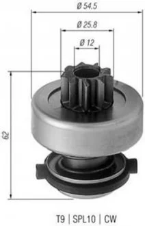 Бендикс (z=9) 2,4D/TD LT 82- AUDI 100 2,0D FIAT 1,9D LANCIA 1,9D VOLVO [940113020192] для MAGNETI MARELLI AMB0192 фото товару