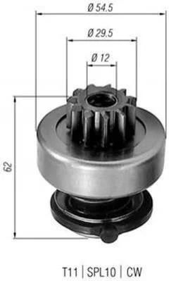 <strong>Бендикс (z=11) ALFA FIAT LANCIA JEEP CHRYSLER MAGNETI MARELLI AMB0217 (фото 1)</strong>