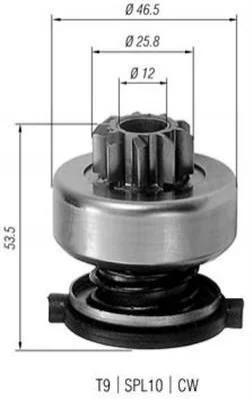 <strong>Бендикс (z=9) AUDI 1,6-2,0 OPEL 1,8/2,0 VW RENAULT 1,8/2,0 FIAT PEUGEOT SEAT [940113020226] MAGNETI MARELLI AMB0226 (фото 1)</strong>