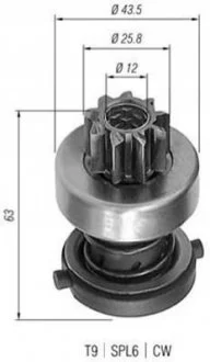 Бендикс DELCO ASTRA,KADETT,VECTRA [940113020231] для MAGNETI MARELLI AMB0231 фото товару