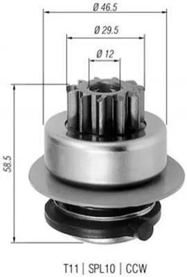 <strong>Бендикс (z=11) LADA 2108/09, 2110 [940113020260] MAGNETI MARELLI AMB0260 (фото 1)</strong>