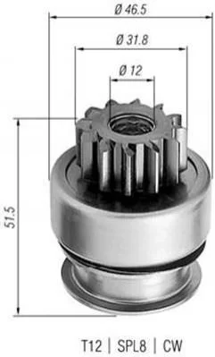 <strong>Бендикс CITROEN Xm, BX,Jumper MITSUBISHI PEUGEOT [940113020261] MAGNETI MARELLI AMB0261 (фото 1)</strong>