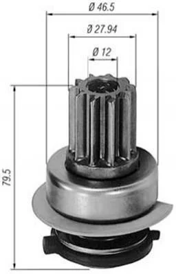<strong>Бендикс (z=10) VW 1,8/2,0: T4, Multivan, Caravelle MAGNETI MARELLI AMB0291 (фото 1)</strong>