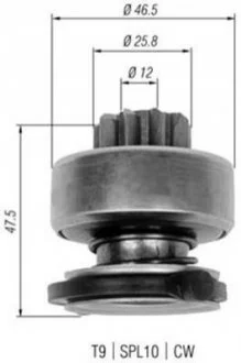 Бендикс (z=9) OPEL 1,8 CITROEN XM 2,0 PEUGEOT 306 1,8/2,0 RENAULT [940113020329] для MAGNETI MARELLI AMB0329 фото товару