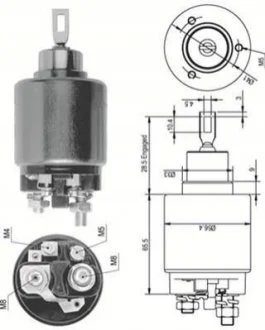 Втягивающее реле стартера (электромагнит) AUDI 71-90 VW 73-88 DB W114/116/123 FIAT [940113050124] для MAGNETI MARELLI AME0124 фото товара