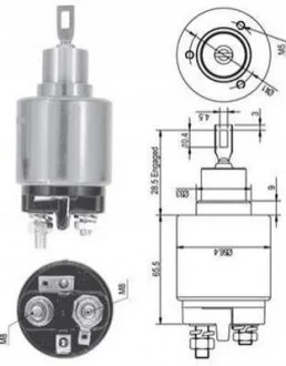 Втягивающее реле стартера VW OPEL SEAT SKODA [940113050126] для MAGNETI MARELLI AME0126 фото товара
