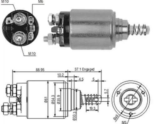 <strong>Втягивающее реле стартера DB 3,8-6,0 [940113050186] MAGNETI MARELLI AME0186 (фото 1)</strong>