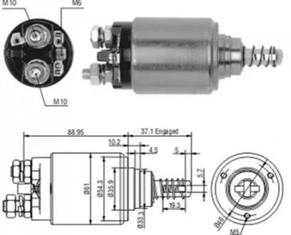 Втягивающее реле стартера DB 3,8-6,0 [940113050186] для MAGNETI MARELLI AME0186 фото товару