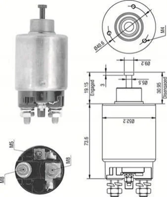 <strong>Втягивающее реле DELCO [940113050316] MAGNETI MARELLI AME0316 (фото 1)</strong>
