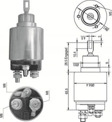 <strong>Втягивающее реле стартера CITROEN 2,8D FIAT 2,5TD PEUGEOT 2,5/2,8 [940113050348] MAGNETI MARELLI AME0348 (фото 1)</strong>