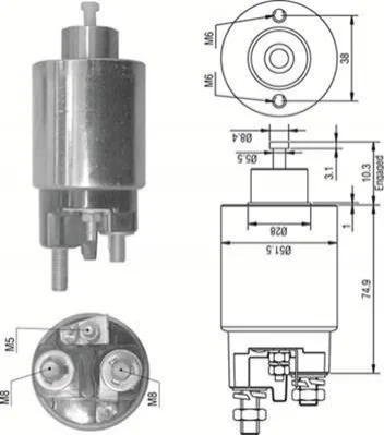 <strong>MITSUBISHI Втягивающее реле стартера MAGNETI MARELLI AME0354 (фото 1)</strong>