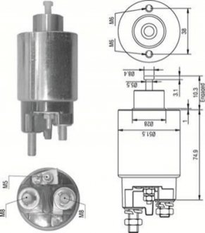 MITSUBISHI Втягивающее реле стартера MAGNETI MARELLI AME0354 фото товара