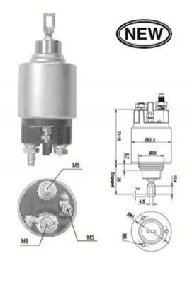 <strong>Втягивающее реле стартера CITROEN Jumper 2,0 9-, Berlingo 1,8 97- MAGNETI MARELLI AME0554 (фото 1)</strong>