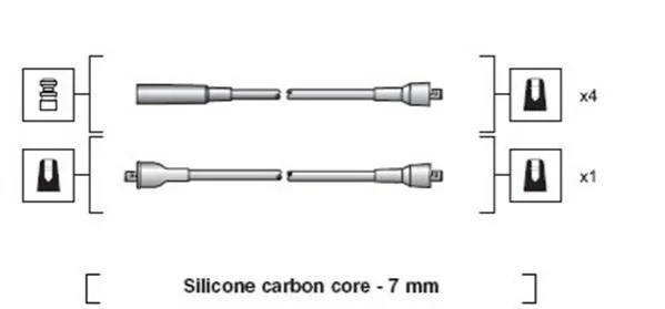 <strong>Высоковольтные провода LADA 2101-07,1200-1500,-1600 MAGNETI MARELLI MSK1024 (фото 1)</strong>