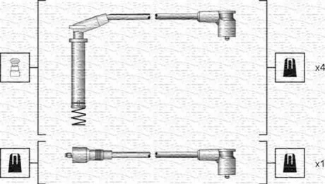 Комплект высоковольтных проводов OPEL ASTRA F,CORSA A,KADETT E [941318111154] для Opel MAGNETI MARELLI MSK1154 фото товару