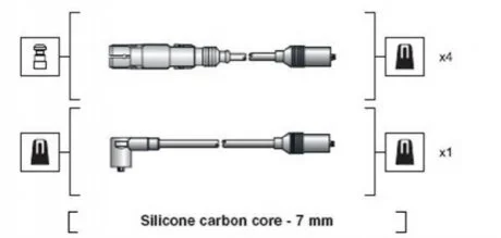 Высоковольтные провода AUDI A4 VW PASSAT для Volkswagen, Audi MAGNETI MARELLI MSK1270 фото товару