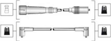 Высоковольтные провода VW T4 для MAGNETI MARELLI MSK1283 фото товару