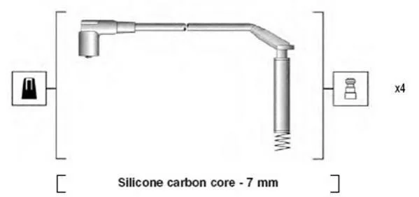 <strong>Комплект кабелів високовольтних MAGNETI MARELLI MSK673 (фото 1)</strong>