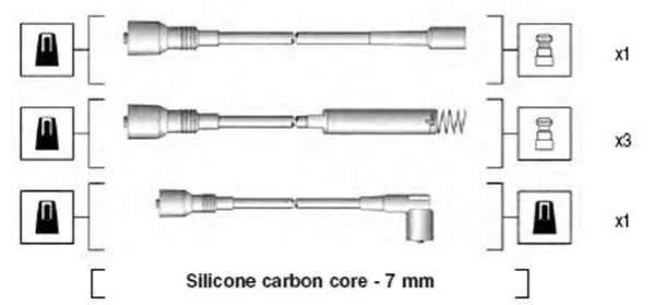 <strong>Высоковольтные провода OPEL ASTRA 1,8/2,0 91- KADETT 2,0 IE 84-91 MAGNETI MARELLI MSK680 (фото 1)</strong>