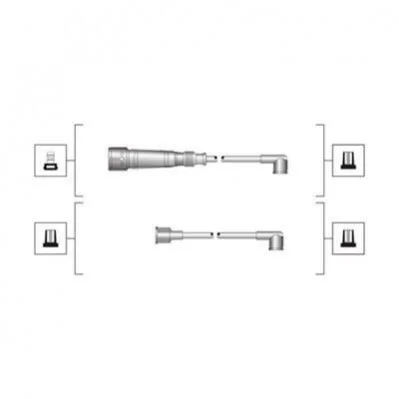 <strong>Комплект высоковольтных проводов UNWERSALNA VW [941319170003] MAGNETI MARELLI MSQ0003 (фото 1)</strong>