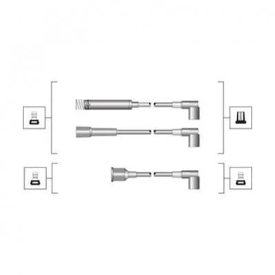 <strong>Комплект високовольтних проводів EQ OPEL [941319170009] MAGNETI MARELLI MSQ0009 (фото 1)</strong>