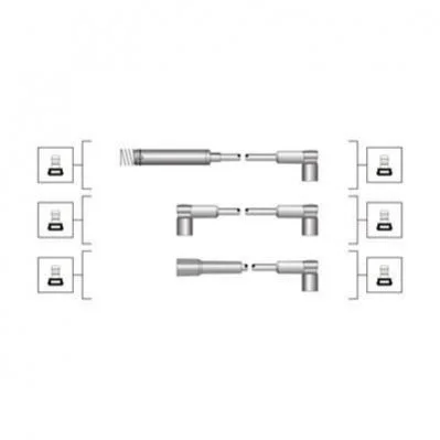 <strong>Высоковольтные провода OPEL CORSA, KADETT, VECTRA, ASCONA MAGNETI MARELLI MSQ0013 (фото 1)</strong>