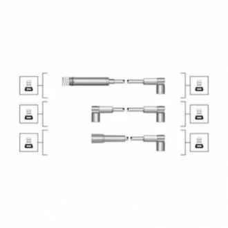 Высоковольтные провода OPEL CORSA, KADETT, VECTRA, ASCONA для Opel, Vauxhall MAGNETI MARELLI MSQ0013 фото товару