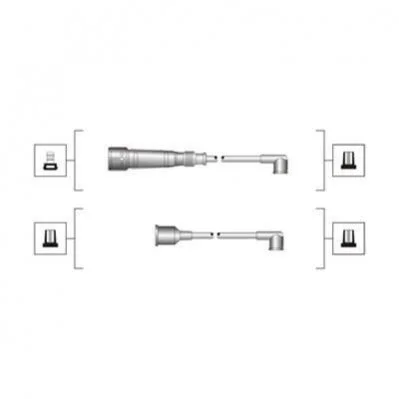 <strong>Комплект высоковольтных проводов VW Golf II 1,0-1,3 T3 2,1 MAGNETI MARELLI MSQ0023 (фото 1)</strong>