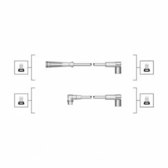 Комплект високовольтних проводів EQ RENAULT CLIO, MEGANE (MOT E6J, E7J, C3J) [941319170024] для MAGNETI MARELLI MSQ0024 фото товару