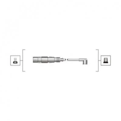 <strong>Комплект высоковольтных проводов AUDI A3, VW GOLF IV [941319170025] MAGNETI MARELLI MSQ0025 (фото 1)</strong>