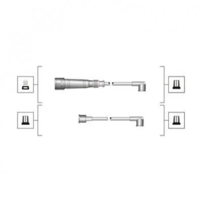 <strong>Комплект високовольтних проводів EQ UNIWERSALNA VW [941319170026] MAGNETI MARELLI MSQ0026 (фото 1)</strong>