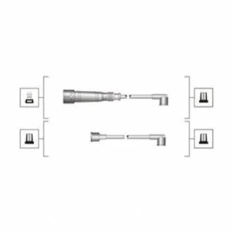 Комплект високовольтних проводів EQ UNIWERSALNA VW [941319170026] для MAGNETI MARELLI MSQ0026 фото товару