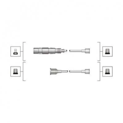 <strong>VW К-кт проводов зажигания POLO, GOLF III 1.6 92- MAGNETI MARELLI MSQ0036 (фото 1)</strong>