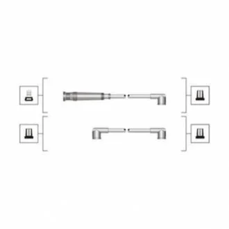 Комплект высоковольтных проводов EQ BMW 316I, 318I [941319170050] для MAGNETI MARELLI MSQ0050 фото товару