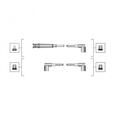 <strong>Провода высокого напряжения (5шт) BMW E36 1,6/1,8 MAGNETI MARELLI MSQ0052 (фото 1)</strong>
