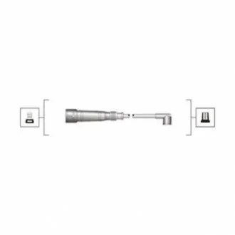 Комплект высоковольтных проводов EQ AUDI 2.0, 2.2 [941319170055] для Audi, Volkswagen MAGNETI MARELLI MSQ0055 фото товару